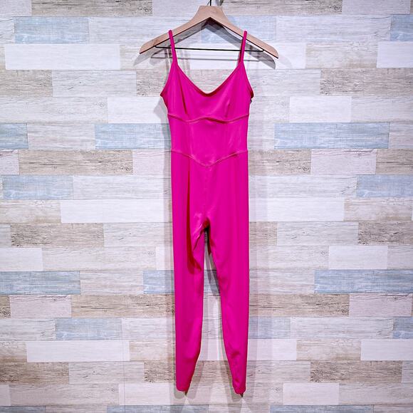 JoyLab Corset Bodysuit Hot Pink Activewear Jumpsuit Sleeveless Womens XS - Picture 1 of 7